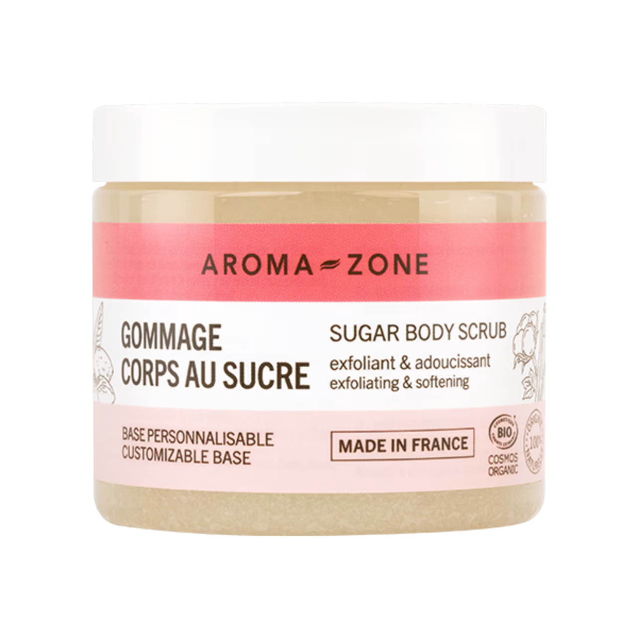 Aroma-zone Gommage corps au sucre BIO Exfoliant