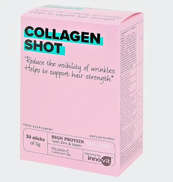 Shots de collagène Innovit-Contient de la vitamine C et Zinc et de la biotine