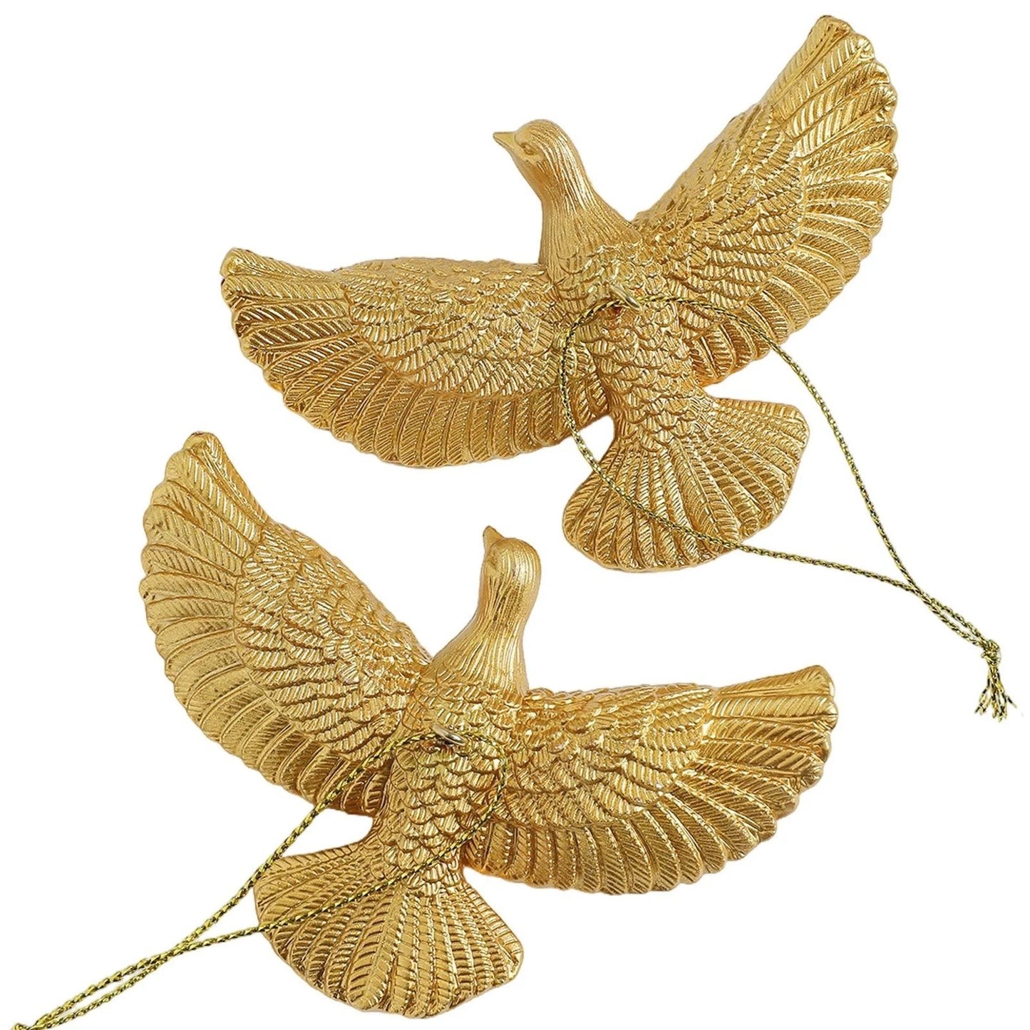 Christmas Decorations Resin Style Friendship Doves - Christmas Tree Ornament Set