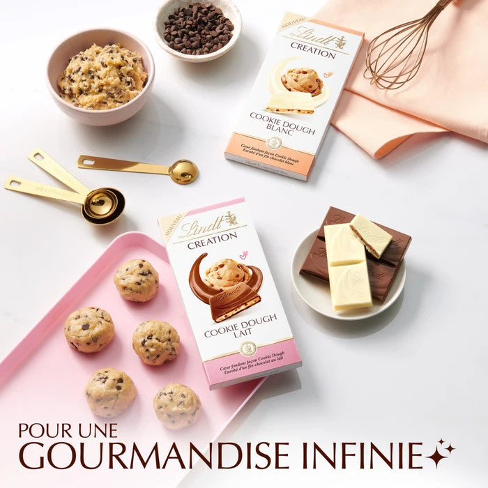 Tablette de chocolat Cookie Dough blanc LINDT CREATION La tablette de 150g