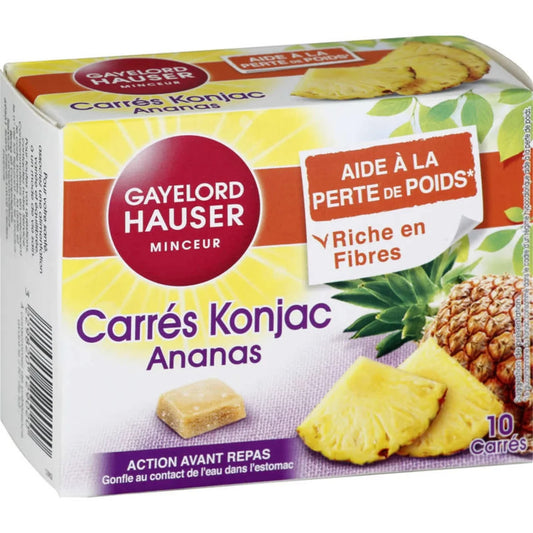 Carrés Konjac Ananas Aide à la Perte de Poids - 10 carrés - 100gr