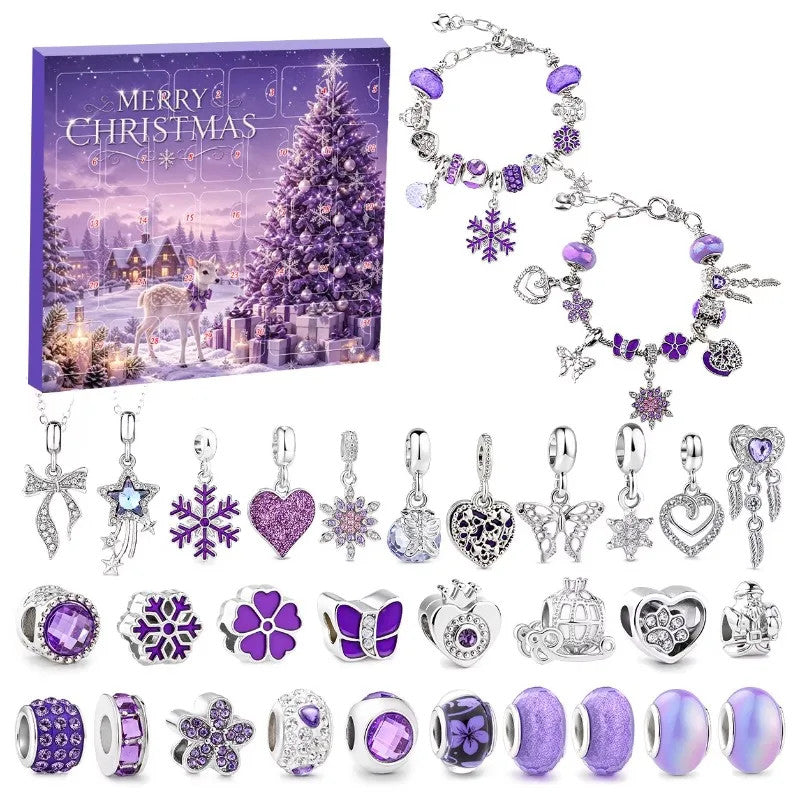 Calendrier de l'Avent 2026 Bijoux Bracelet DIY 24 Jours Compte a Rebours Noel