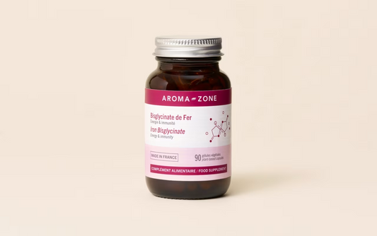 Aroma-zone complément alimentaire fer et vitamine C réduit la fatigue 90 gélules