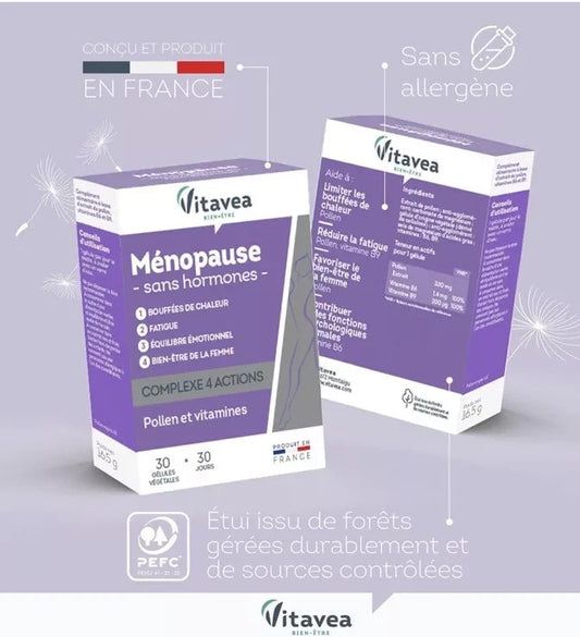 Vitavea Ménopause complexe 4 actions 30 jours - femme complément alimentaire