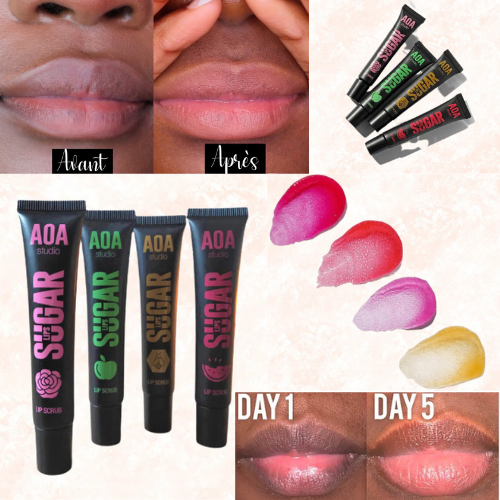 BAUME GOMMAGE LEVRES EXFOLIANT EFFET REPULPANT AUX FRUITS ET SUCRES