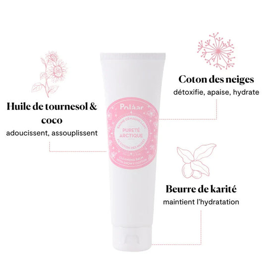 Polaar Pureté Arctique Baume Démaquillant 20 ml au coton des neiges