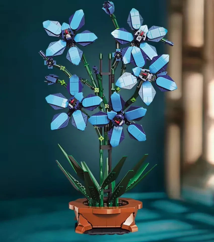 Jeux Assemblage Décoration  Fleurs Bouquet Bleu , Jeux Adultes Et Enfant