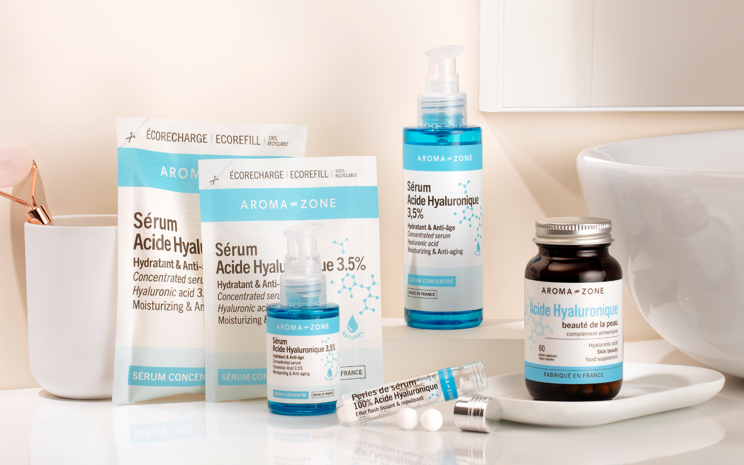 Aroma-zone Sérum concentré Acide hyaluronique 3,5% hydratation anti âge au choix