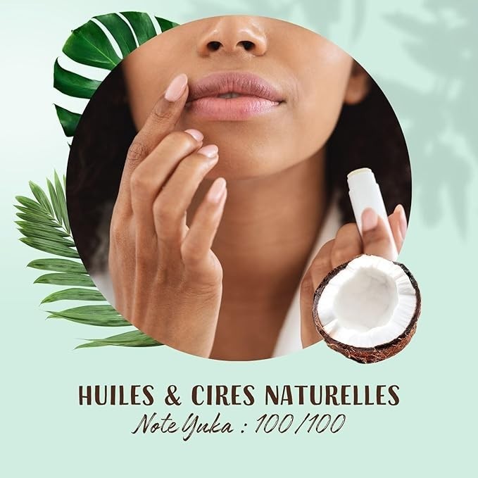 LOVEA - Baume À Lèvres - Parfum noix de coco - Apaise, Nourrit & Adoucit