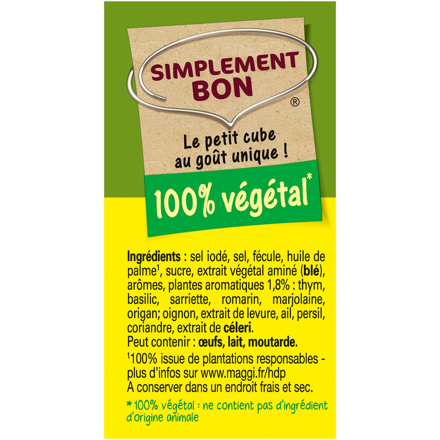 Bouillon herbes de Provence KUB OR les 16 bâtonnets de 2 cubes - 128 g