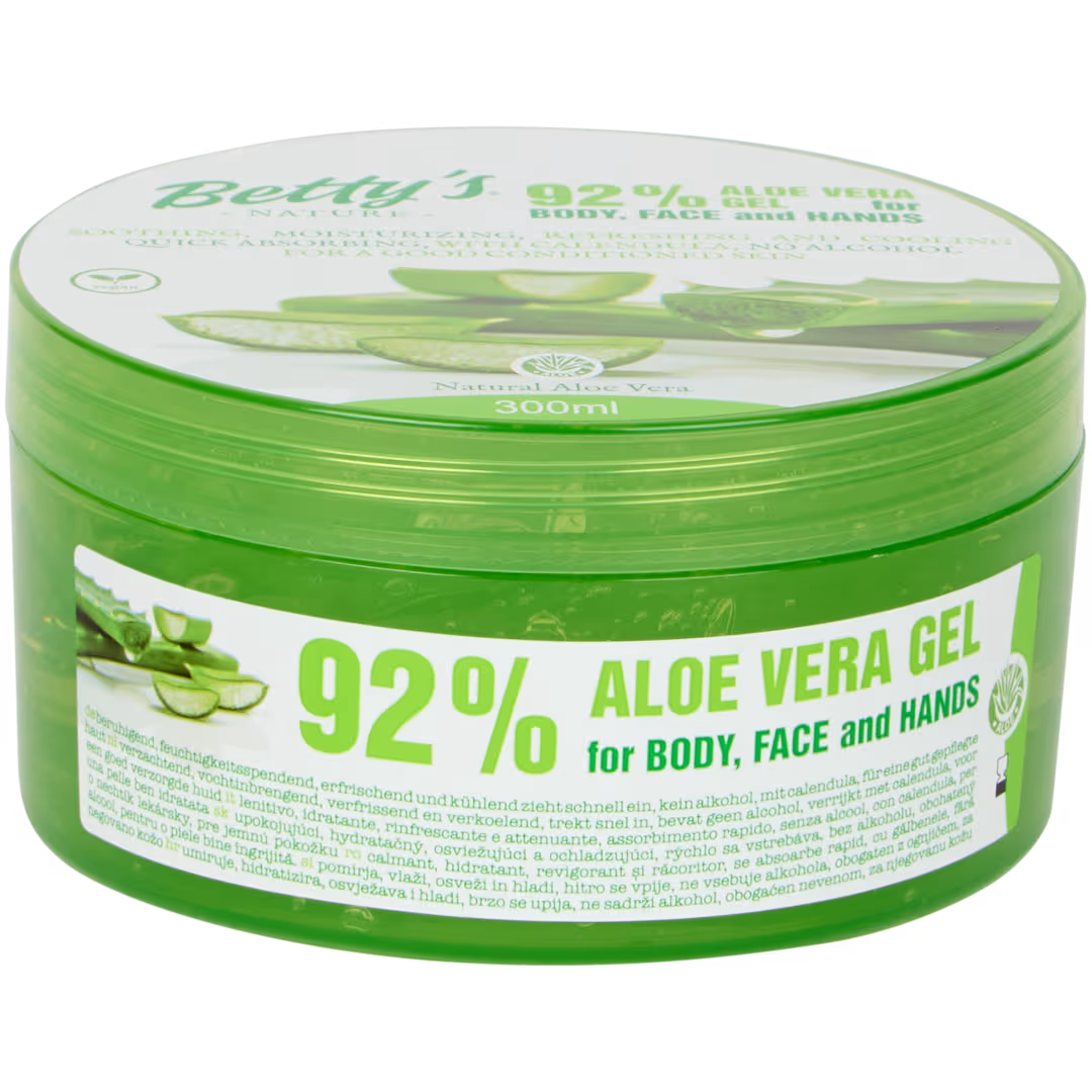 ALOÉ VERA GEL 92% BETTY'S - apaisant, sans paraben - 300ml, multi-usages