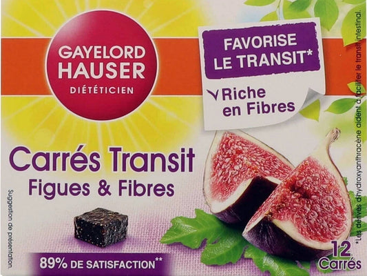 GAYELORD HAUSER - Carrés Transit Figues et Fibres - Spécial Transit - x12