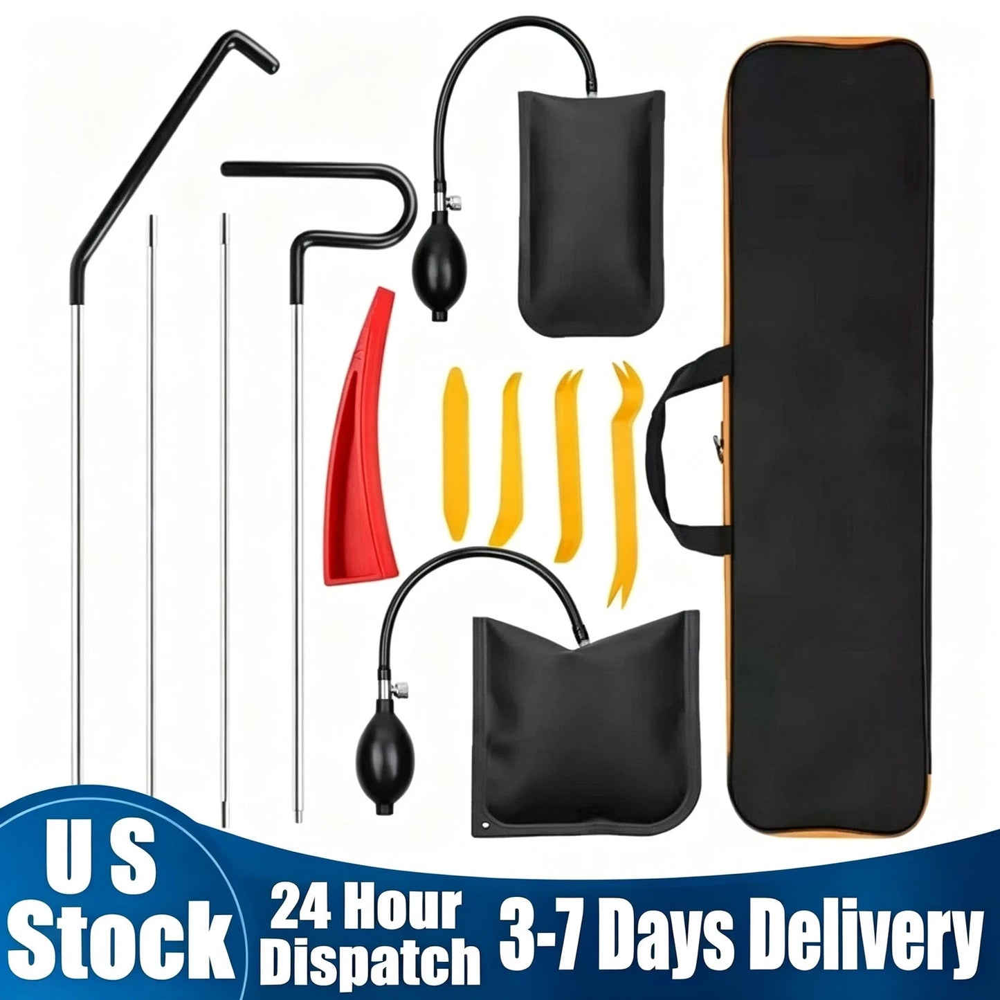 12pcs Emergency Auto Tool Window-Car Door Unlock/Lock Out Universal Tool Kits US