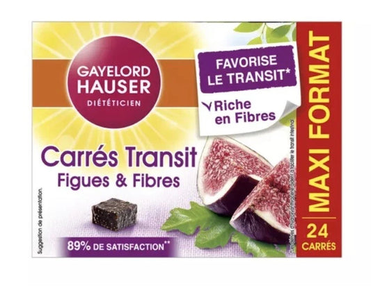 Maxi format 24 carrés transit figue rhubarbe Gayelord Hauser