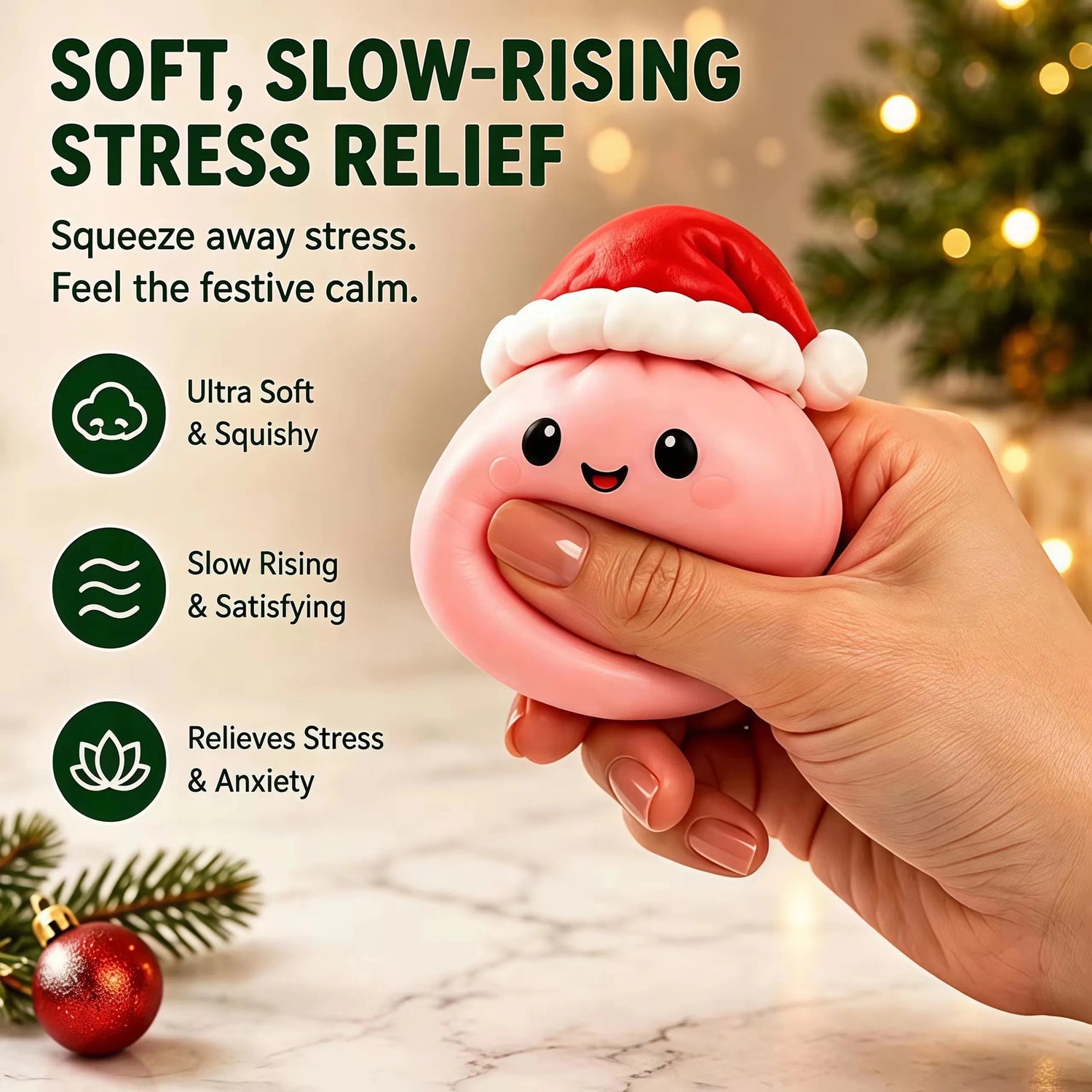 Calendrier de l'Avent Squishy Noël 2026 — 24 Surprises Anti-Stress