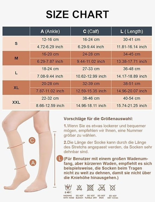 Taille S Chaussettes de Compression Contention contre les Varices fatigue jambes