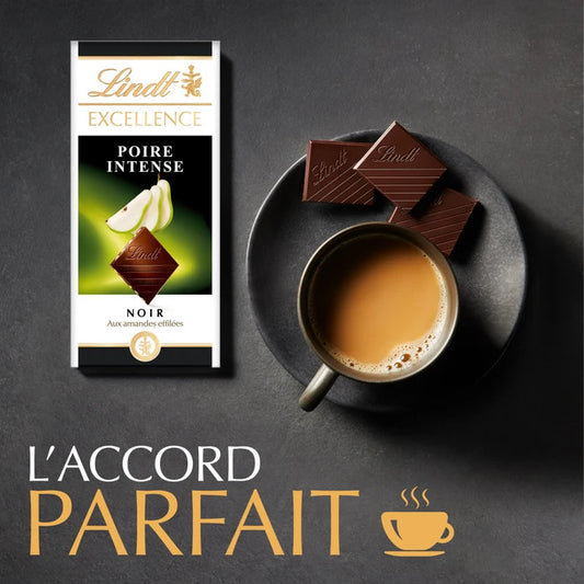 Tablette de Chocolat noir poire intense / LINDT de 100g
