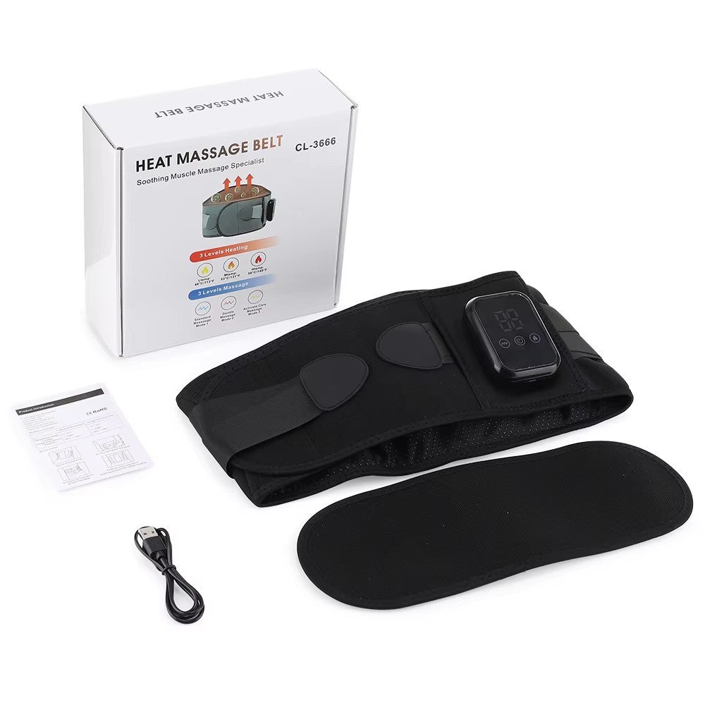 Massage Belt Electric Infrared Heated with Back Support Waist Vibration Massager
