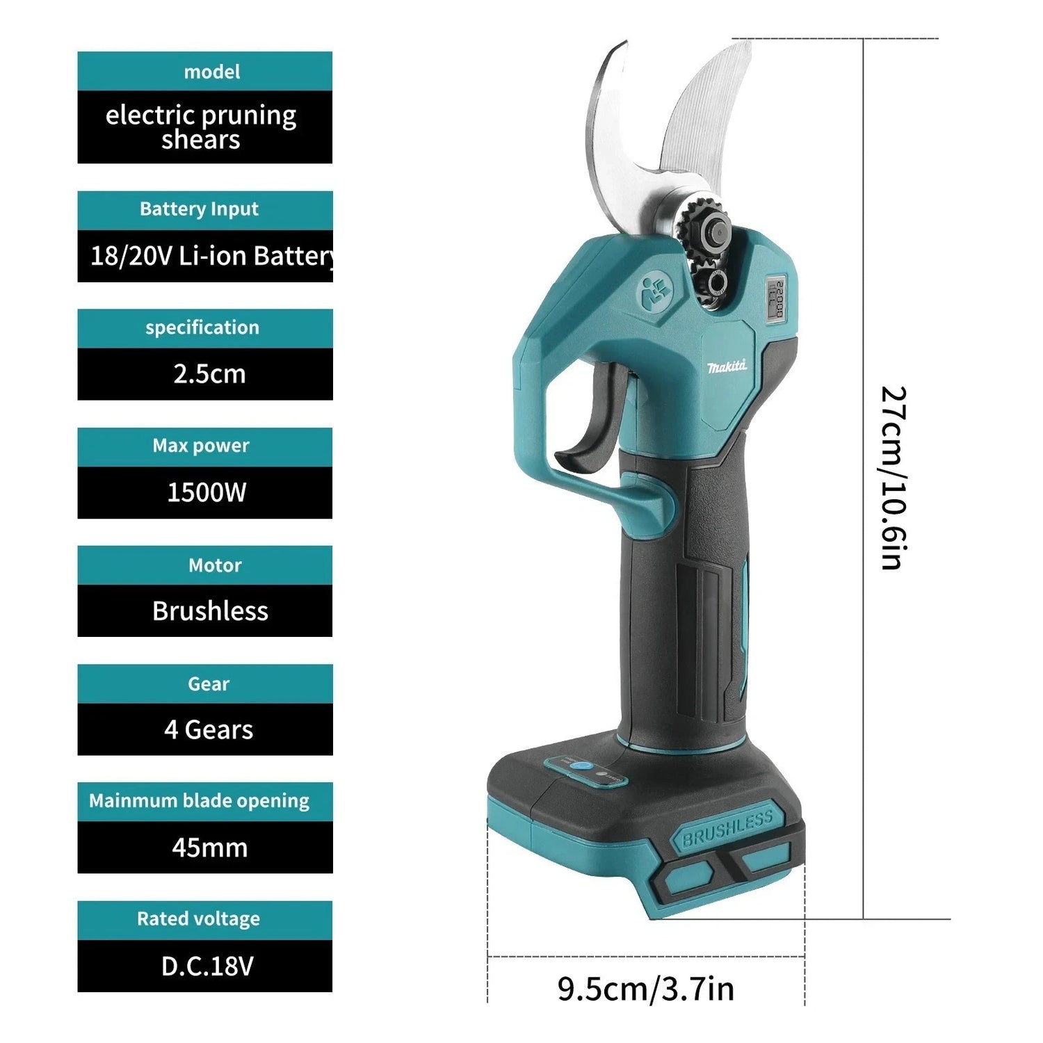 Makita 18v Professional Cordless Scissors Garden Pruning Shears Cutter Tool Only