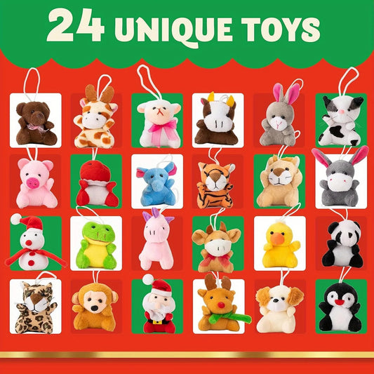 🧸 Calendrier de l'Avent 2026 — 24 Mini-Peluches Animaux & Noël