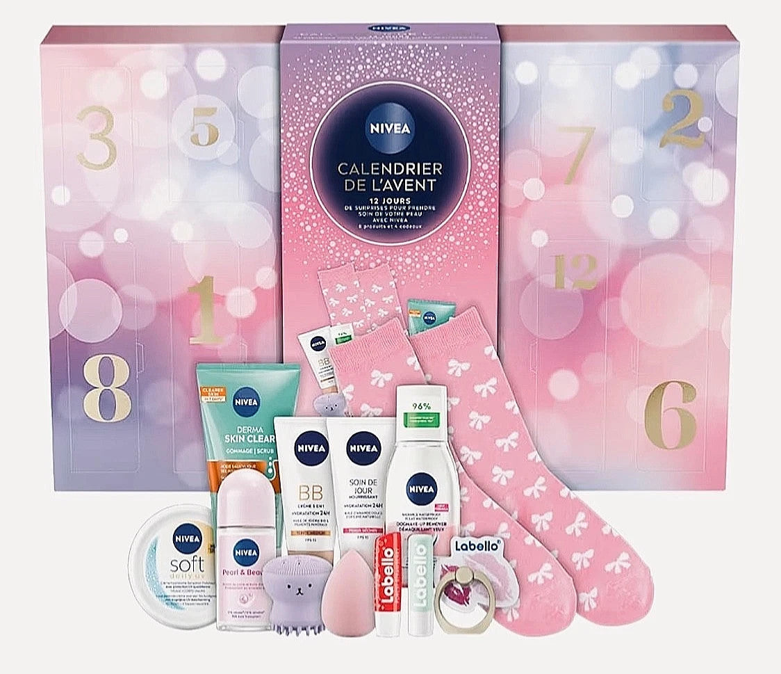 NIVEA Calendrier de l'avent cosmétiques 12 surprises Noël Cadeau