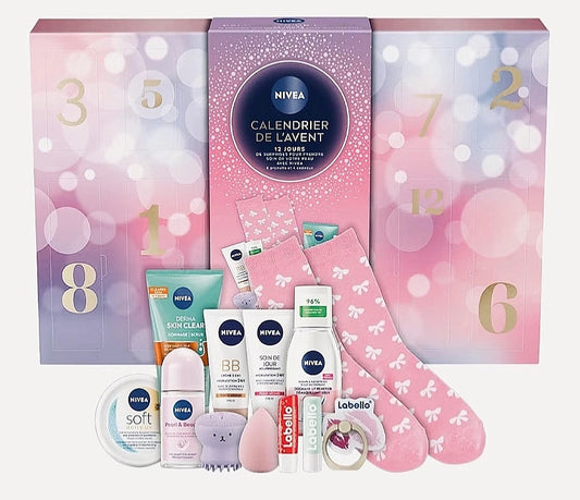 NIVEA Calendrier de l'avent cosmétiques 12 surprises Noël Cadeau