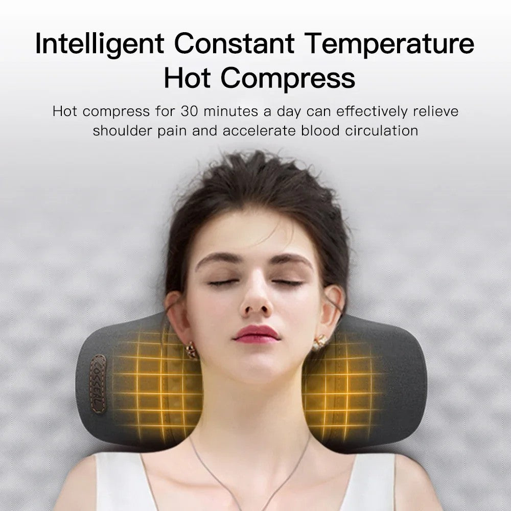 3-In-1 Neck Massager Pillow With Vibration Heating Traction Therapy Pain Relief