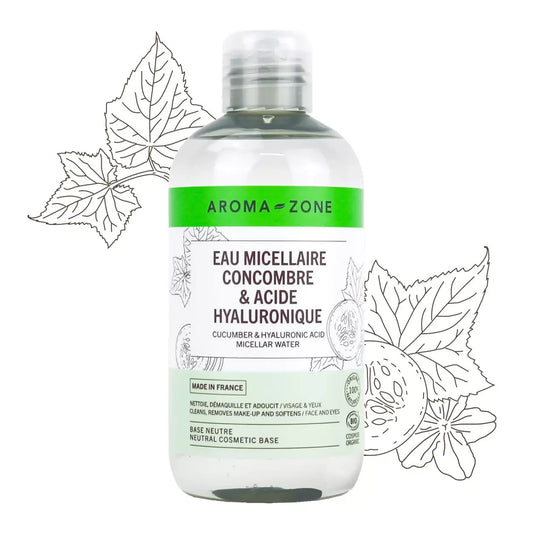 Eau micellaire au concombre BIO & Acide hyaluronique - 250ML