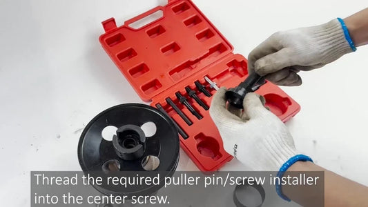 Pulley Puller and Installer Power Steering Pump Remover Alternator - 13 PCS Kit