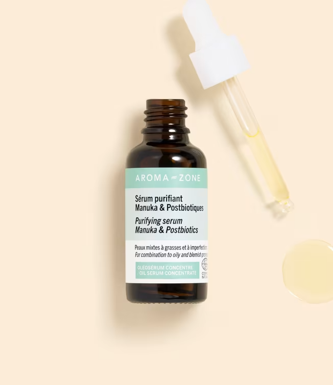 AROMA-ZONE SÉRUM HUILE OLEOSERUM MANUKA PEAUX MIXTES A GRASSES ET IMPERFECTIONS