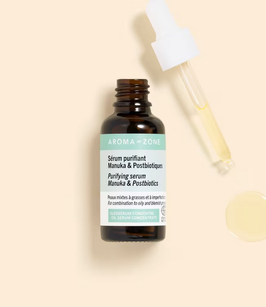 AROMA-ZONE SÉRUM HUILE OLEOSERUM MANUKA PEAUX MIXTES A GRASSES ET IMPERFECTIONS