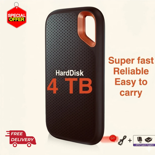 External hard drive 4tb High Speed Capacity Solid State Usb3.2 Laptop Mac And PC