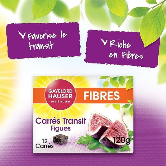 GAYELORD HAUSER - Carrés Transit Figues et Fibres - Spécial Transit - x12