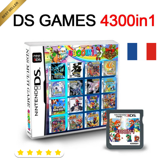 Cartouche de Jeu 4300 en 1 Multi Jeux pour Nintendo DS DSi Lite XL 2DS 3DS