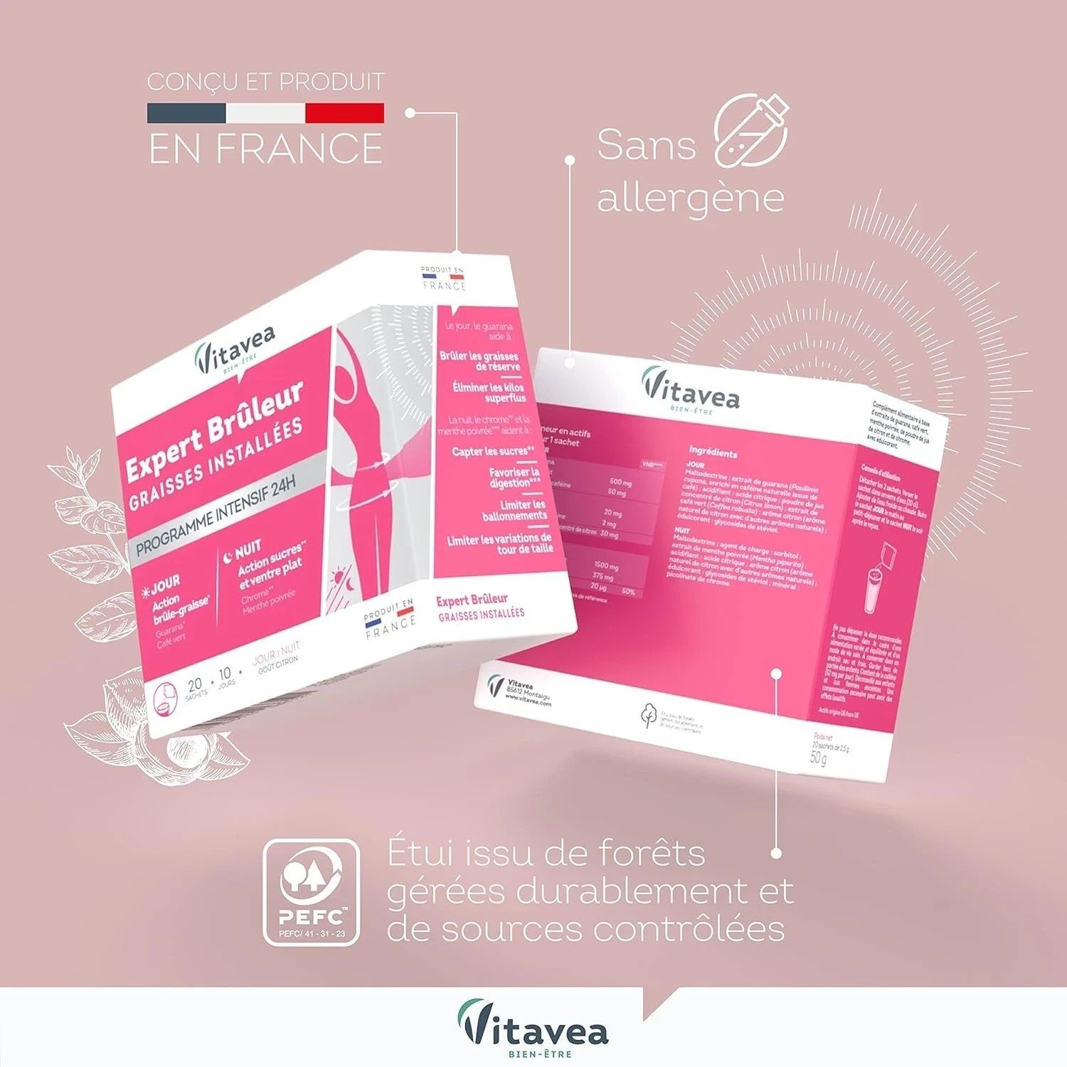 Vitavea Préparation minceur Expert Brûleur graisses installées Ventre plat Fr