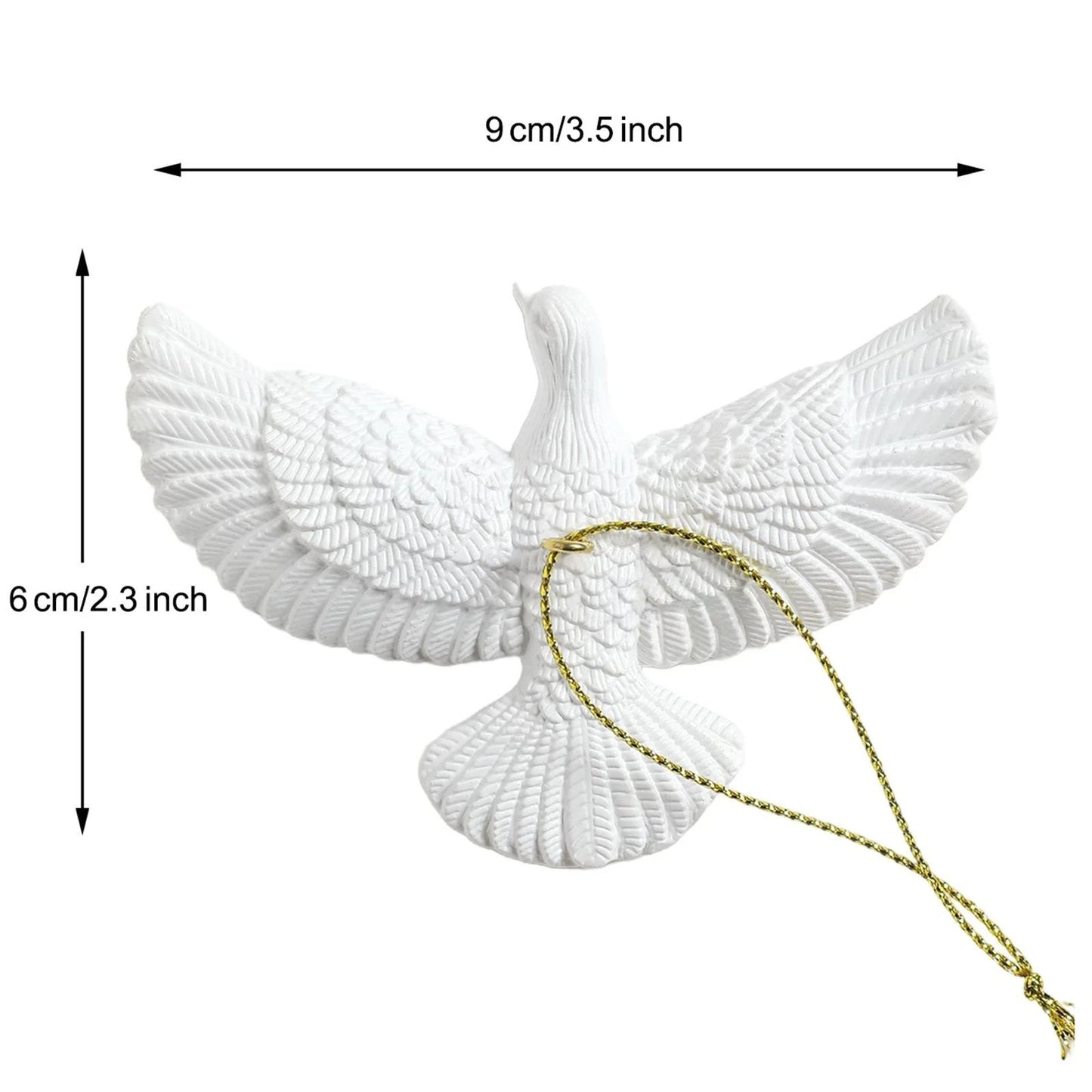 Christmas Decorations Resin Style Friendship Doves - Christmas Tree Ornament Set