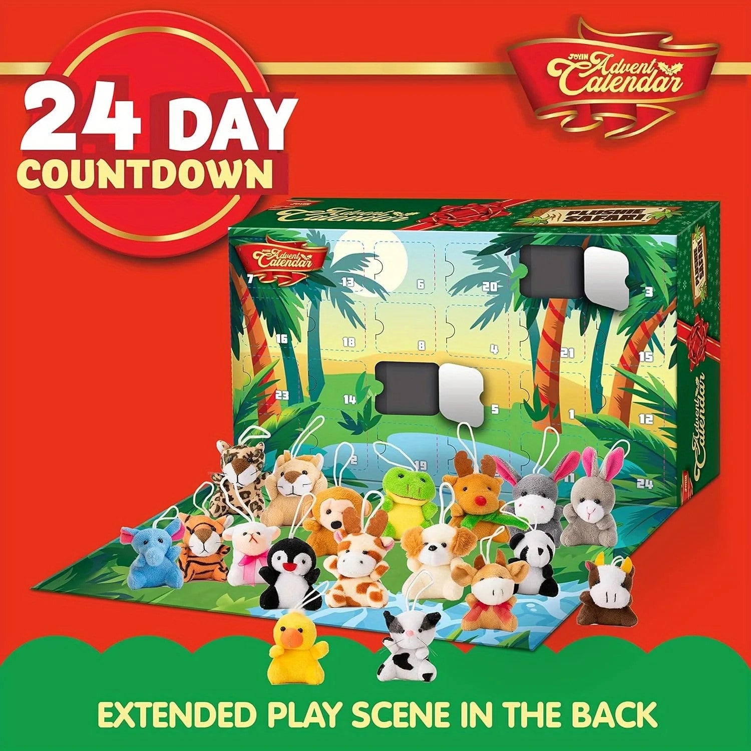 🧸 Calendrier de l'Avent 2026 — 24 Mini-Peluches Animaux & Noël