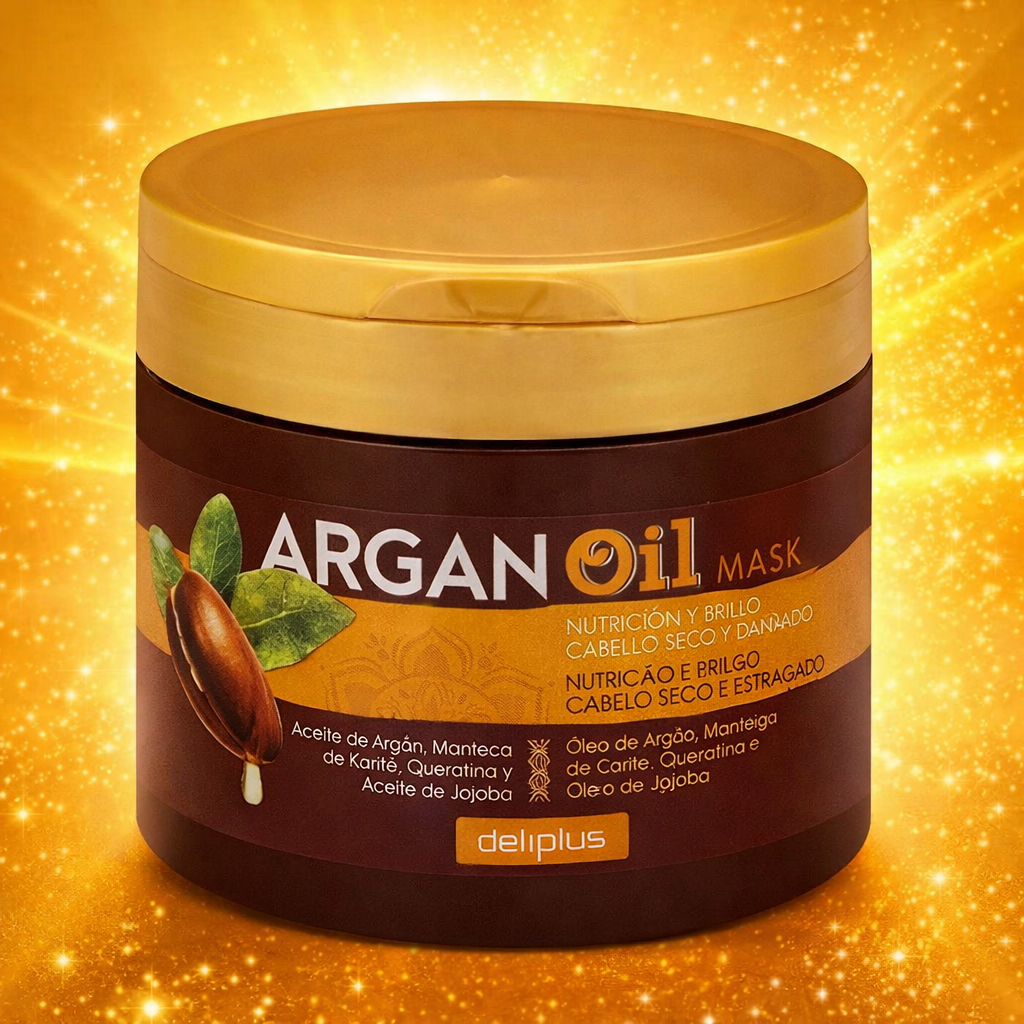 DELIPLUS MASQUE POUR CHEVEUX SECS ET ABÎMÉS À L'HUILE D'ARGAN 200ML Argan Oil