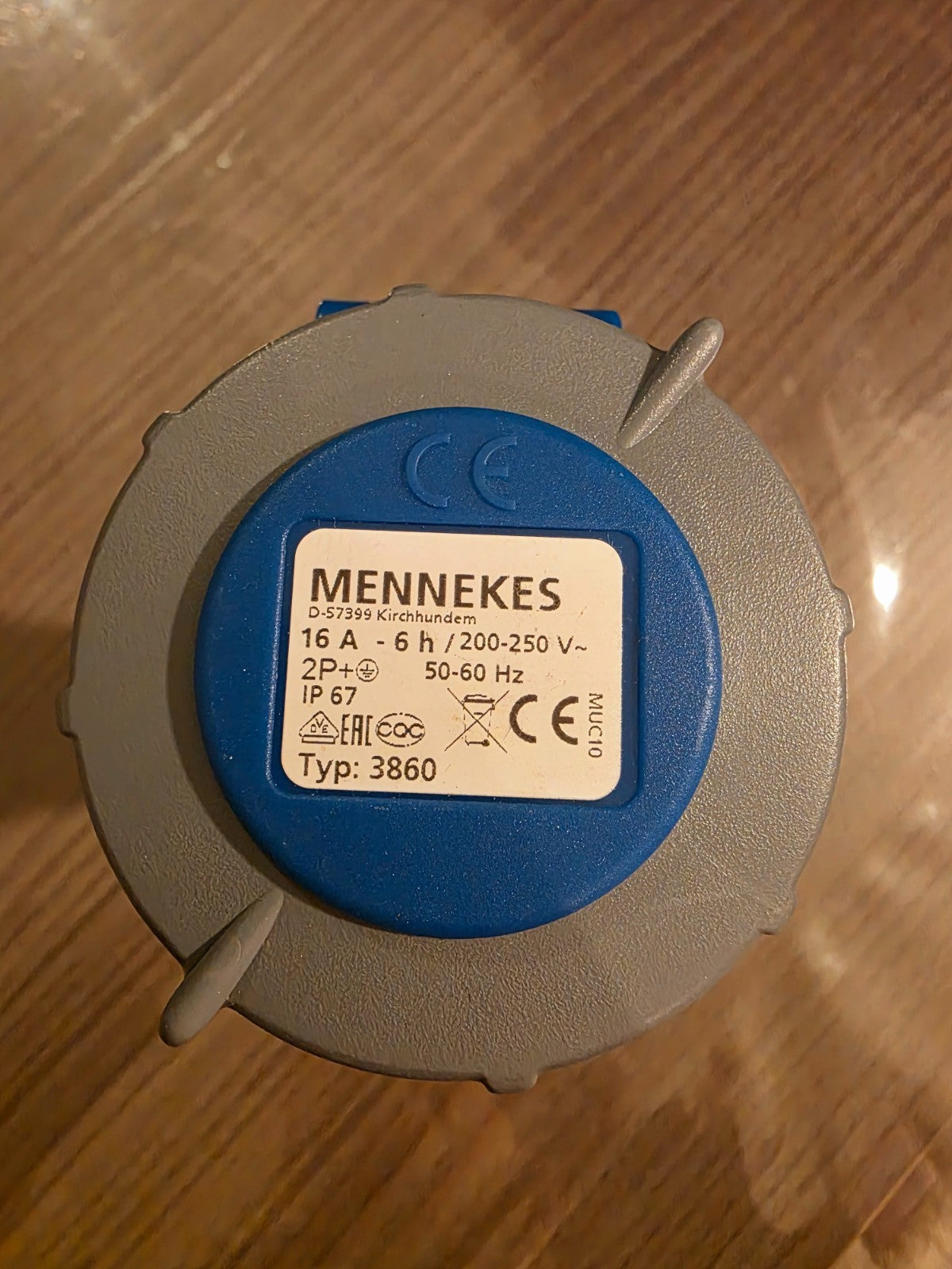 Lot connecteurs industriels MENNEKES – Mâle + Femelle – IP67 – 16A, 6h Type 3860