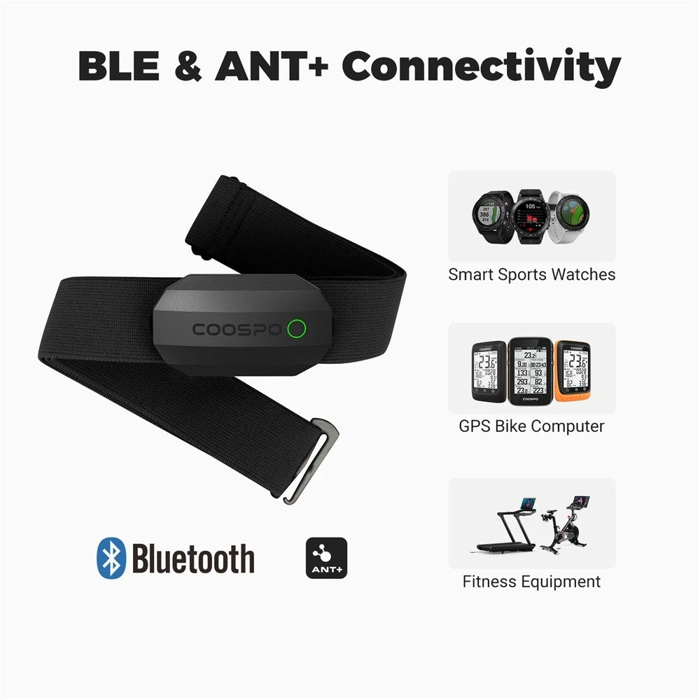 COOSPO H9Z Heart Rate Monitor Chest Strap Bluetooth ANT+ 200+ App Compatible