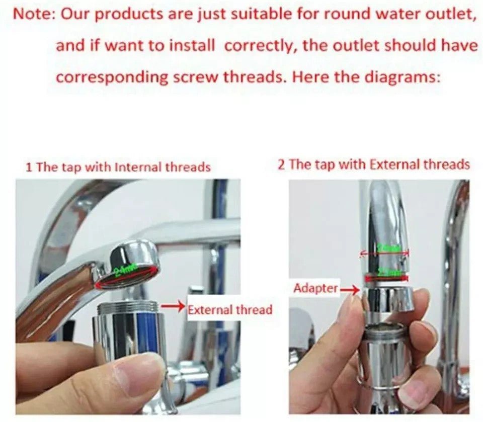 Embout robinet lumineux lumière LED 7 couleurs avec joint filtre mitigeur France