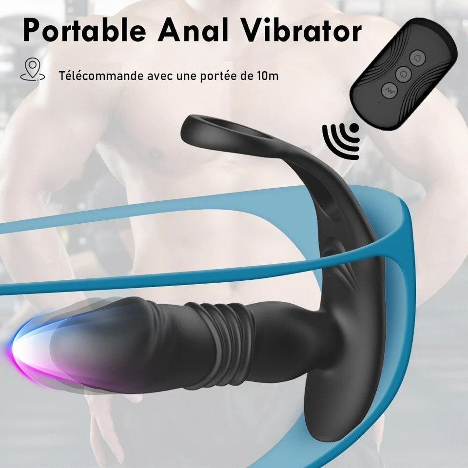 24h/48h Vibromasseur Sextoy plug Anal Va Et Viens point G  Prostate télécommande