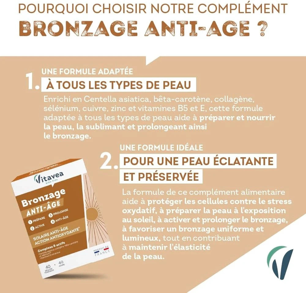 Vitavea - Bronzage Anti-Âge - Prépare, Active Et Prolonge Les Effets Du Soleil