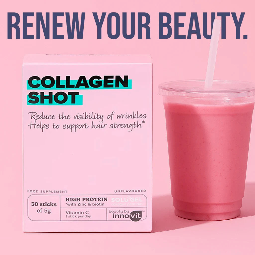 Shots de collagène Innovit-Contient de la vitamine C et Zinc et de la biotine