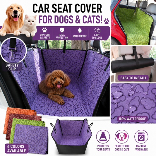 Waterproof Dog Car Seat Cover Rear Back Seat Protector Hammock Mat for SUV Car