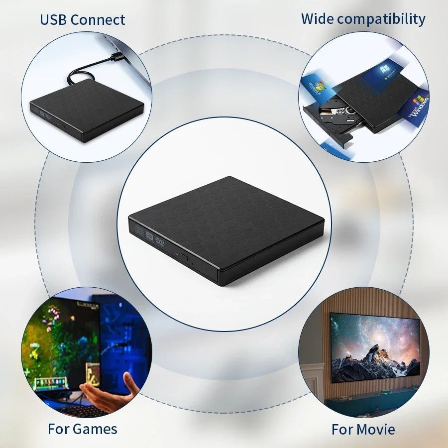 USB 3.0 External Blu RAy Drive Portable 3D BD-Combo Optical Drive CD DVD Player
