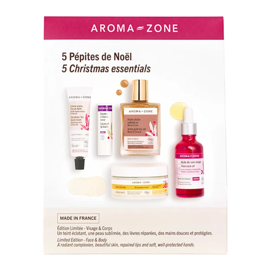 Coffret Aroma-Zone Mes 5 Pépites de Noël Soins Naturels & Vegan Cadeau pas cher