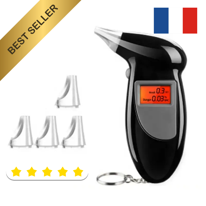 ✅ Testeur Alcootest Sécurité Voiture Electronique Porte Cle Alcotest Ethylotest