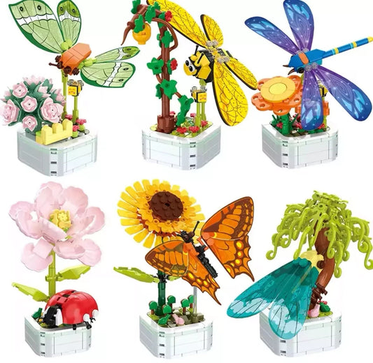 Jeux Assemblage Décoration Fleurs Mini Insect , Jeux Adultes Et Enfant aléatoir