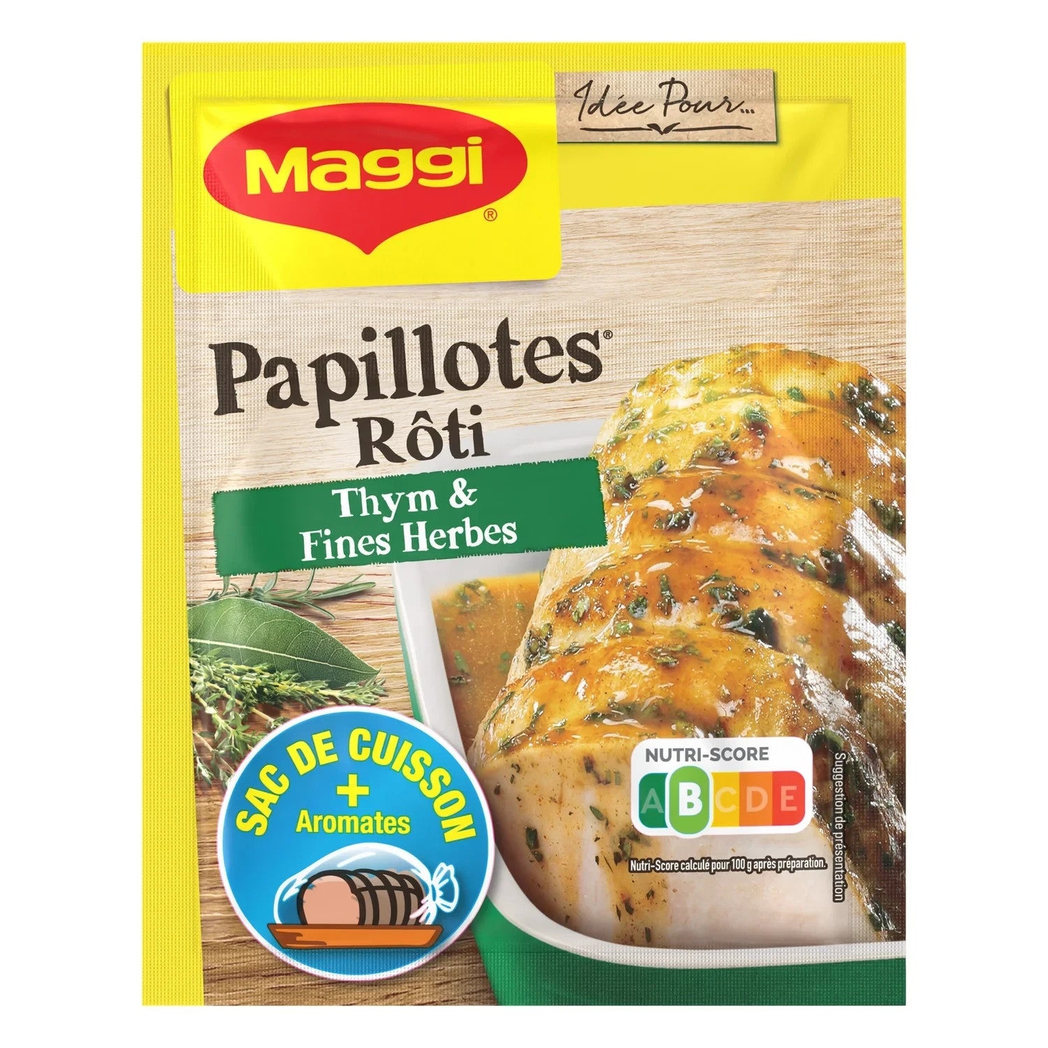 Maggi Papillotes rôti thym fines herbes MAGGI le sachet de 30 g